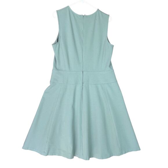 LAUREN RALPH LAUREN Dress 16 Faux-leather Double Buckle Sleeveless Fit and Flare - Picture 8 of 15